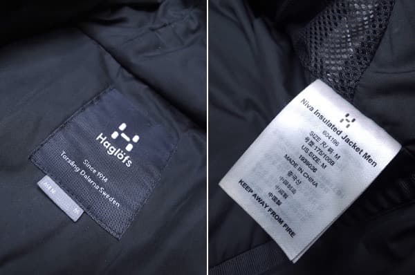 ホグロフス 防水中綿ストレッチジャケット◆スノボー/スノー/メンズLサイズ/黒