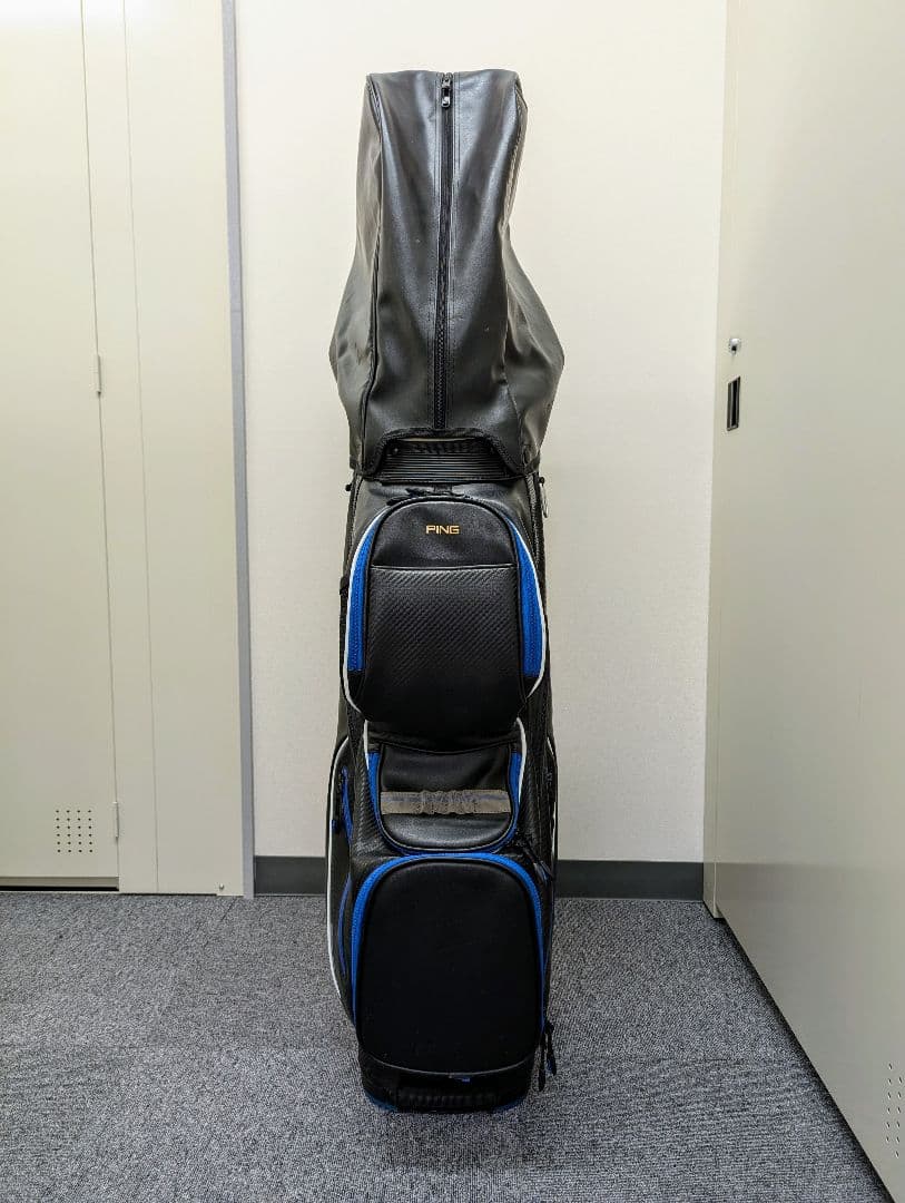 【美品】【希少】PING カートバッグ DLX 黒/青 USオーダー 2015年