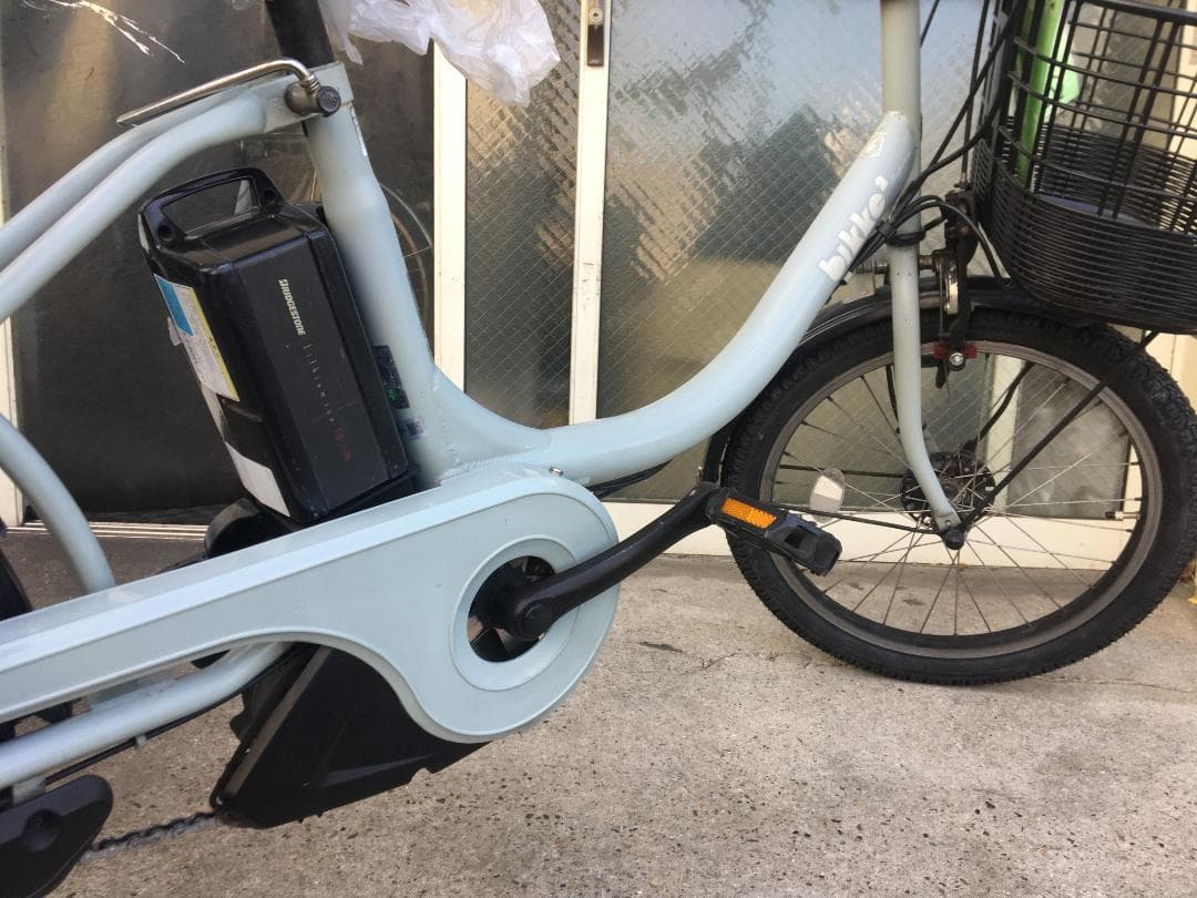 地域限定送料無料　ビッケ　12,3AH　子供乗せ　水色　神戸市　電動自転車