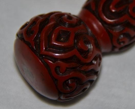 堆朱 根付　瓢箪