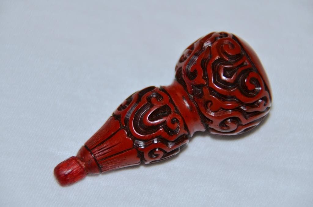 堆朱 根付　瓢箪