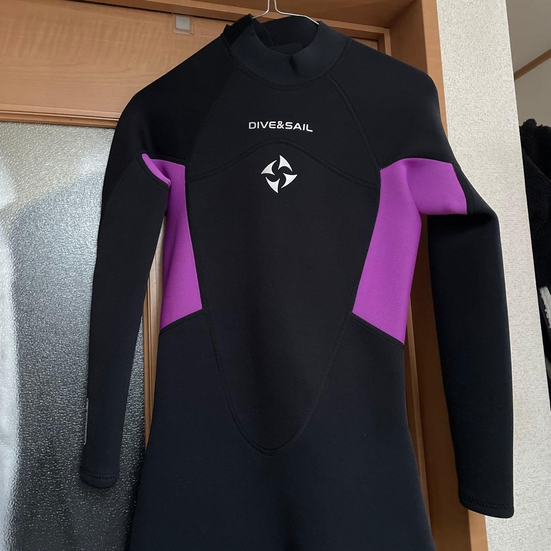 DIVE & SAIL フルスーツ 黒/紫 未使用タグ付き　サイズL
