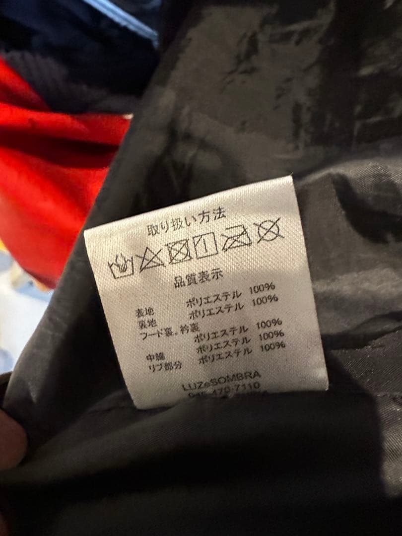 LUZeSOMBRA ブラック 高級ベンチコートLサイズ定価10万前後【送料込】