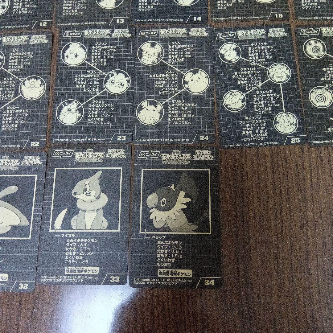 ニッスイ　ポケモン　アドバンスジェネレーション　しんかシール34枚　コンプリート