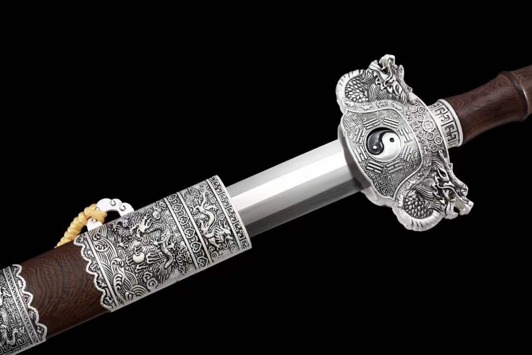 太極八卦鎮宅巨剣（花梨木金）古兵器   武具　刀装具　日本刀　模造刀