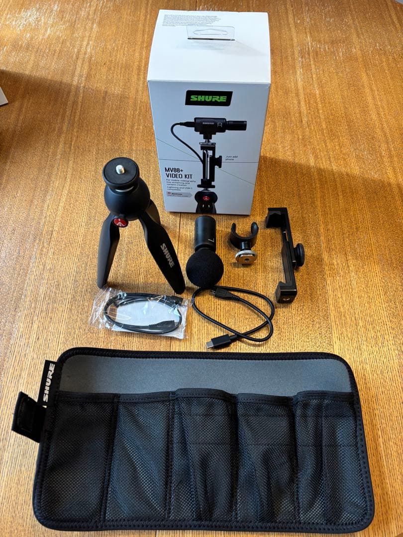 使用回数1回のみ Shure MV88+ Video Kit コンデンサーマイク