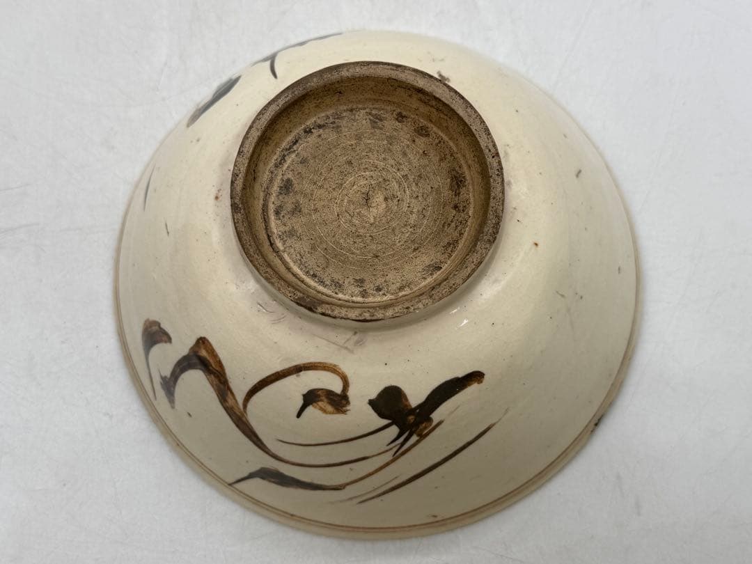 中国　宋時代　磁州窯　鐡釉茶碗　共箱　アンティーク　送料込み251219