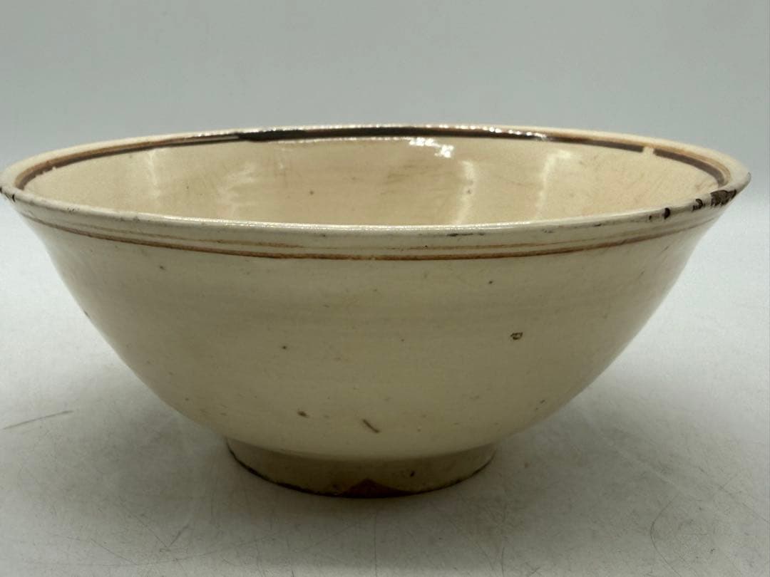 中国　宋時代　磁州窯　鐡釉茶碗　共箱　アンティーク　送料込み251219