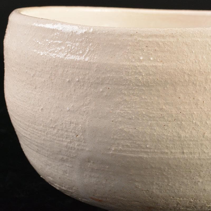 茶道具　萩焼　十代　三輪休雪作　白萩茶碗　共箱　V　R7278