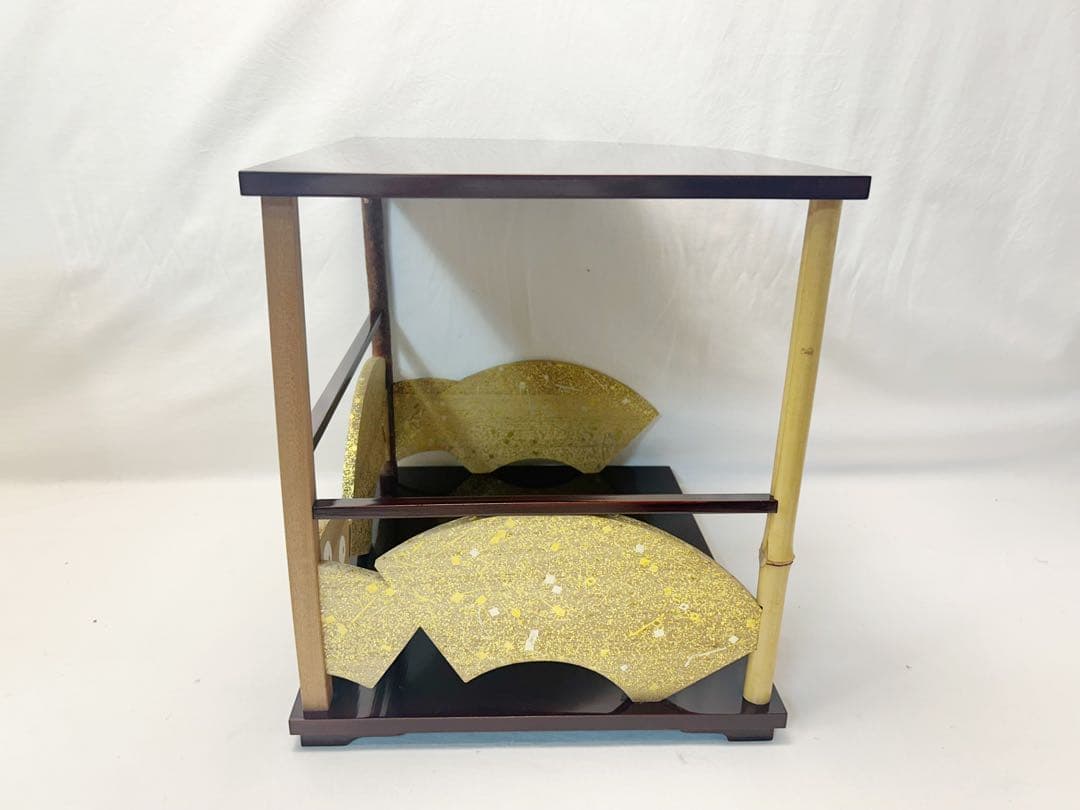 美品 茶道具 作家物 寿扇棚 鵬雲斎好写 落款 共箱