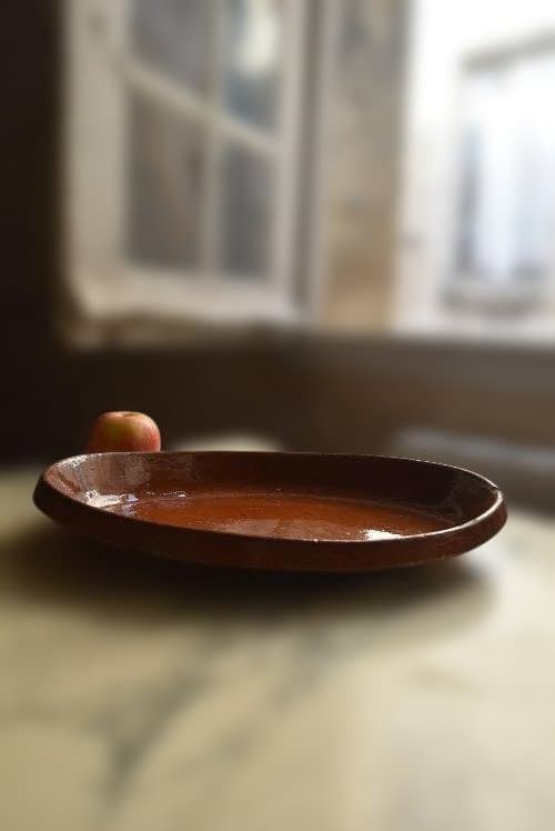 フランス19世紀　オーバルグラタン皿　古道具坂田　西洋民藝　アンティーク