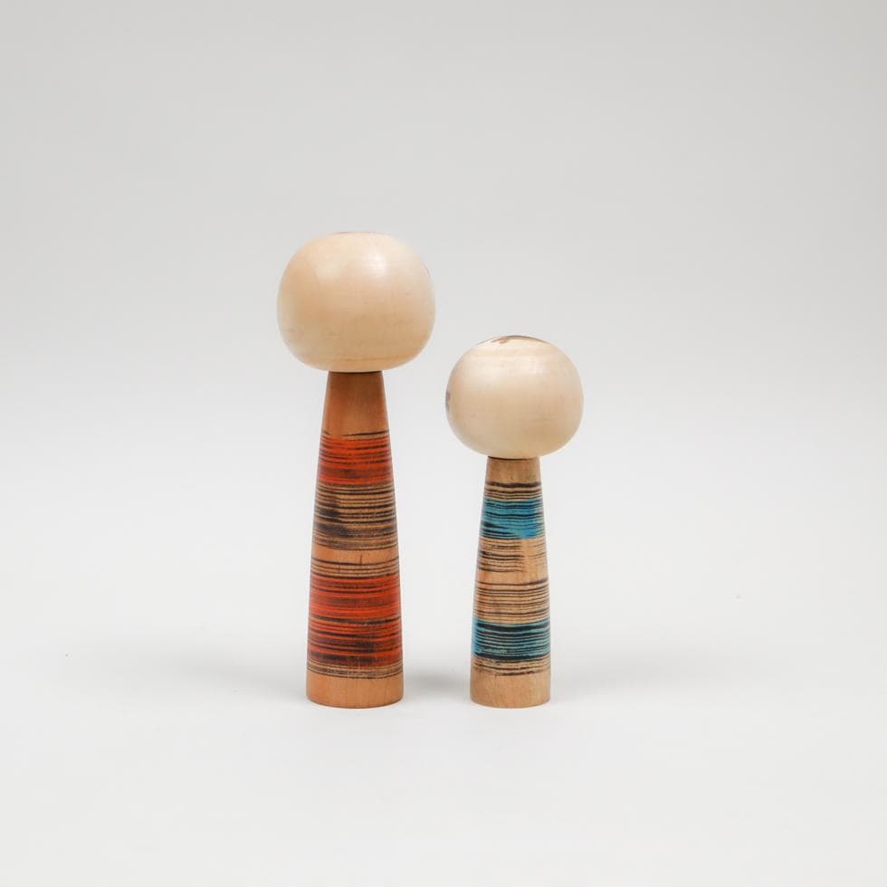 創作こけし 山中三平 姉弟 郷土玩具