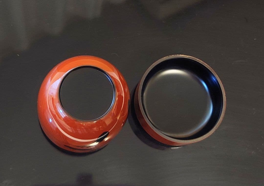 茶道具 曙棗 朱塗 玄々斎好 筑城筑良作 共箱あり