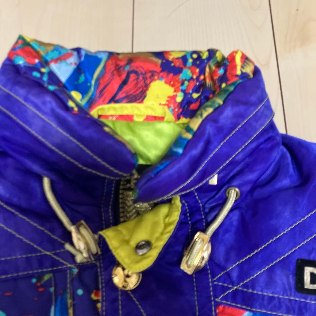 レア★美品★DESCENTE スキースノーボードウェア上下カラフル紫黄色Ｏサイズ