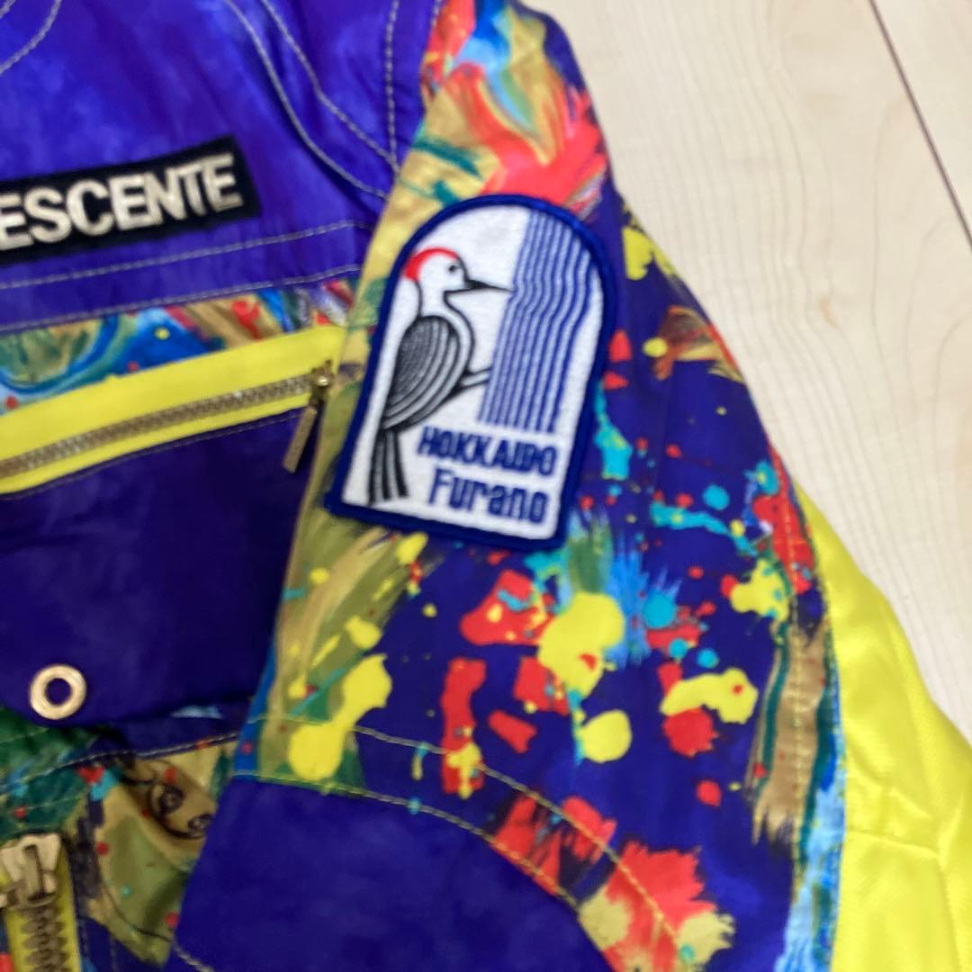 レア★美品★DESCENTE スキースノーボードウェア上下カラフル紫黄色Ｏサイズ
