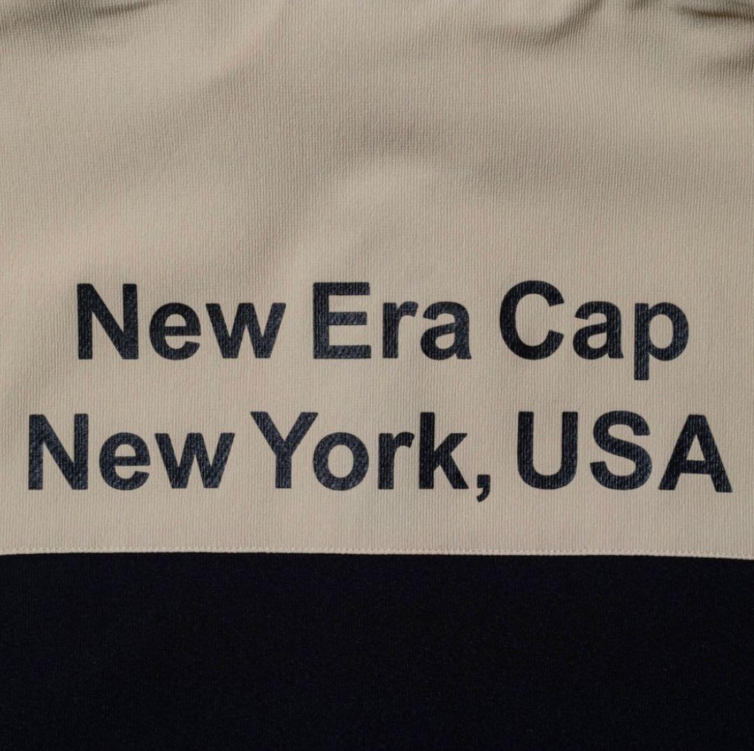 半袖 クロスウェア ジャケット スクエアニューエラ ベージュブラック ゴルフ