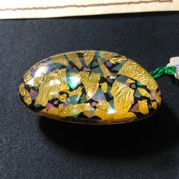 帯留め かんざし K18金具 24金箔 レイモンド・デイビス作 『ちゃちゃ』