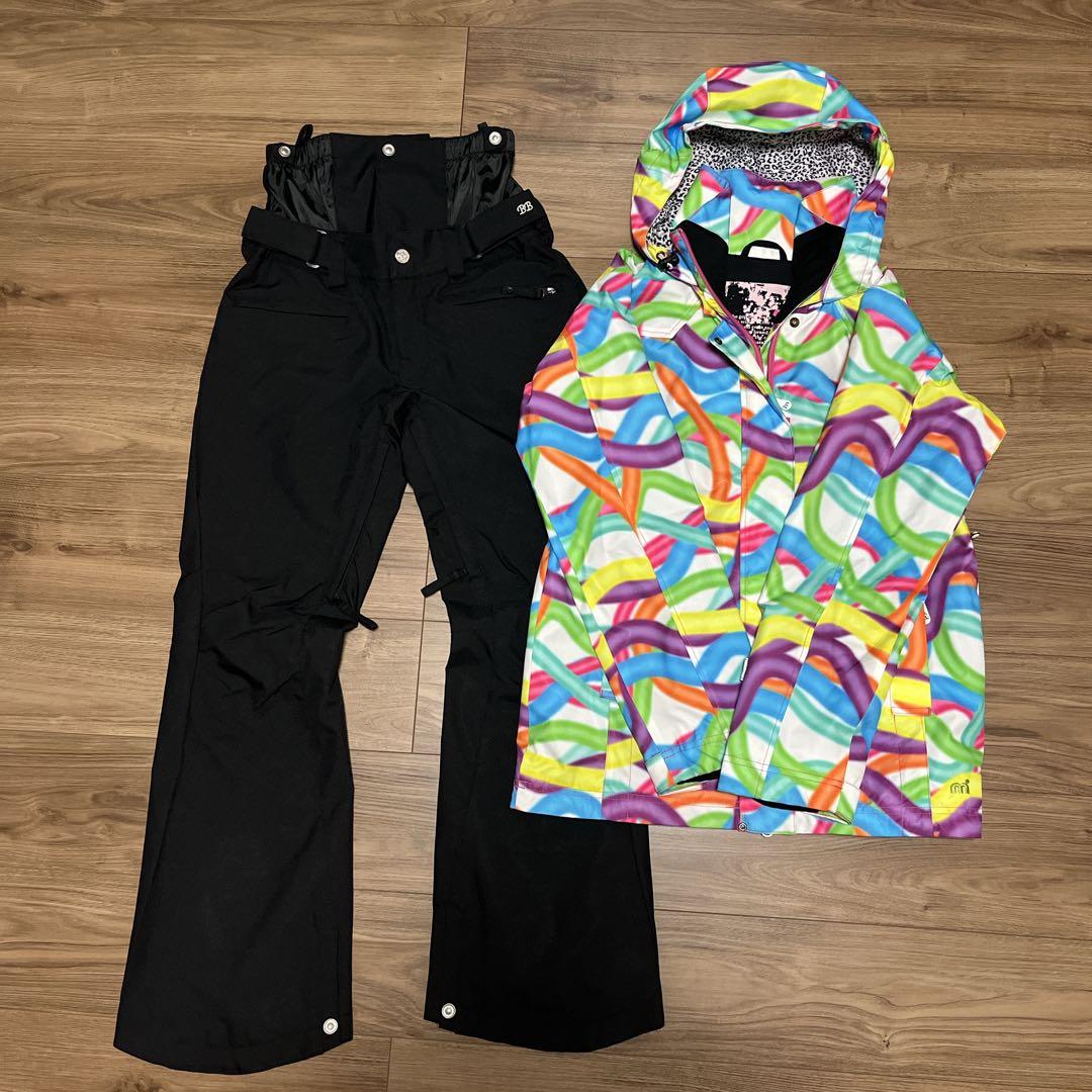 カラフルスキーウェア上下セット　Sサイズ　レディース