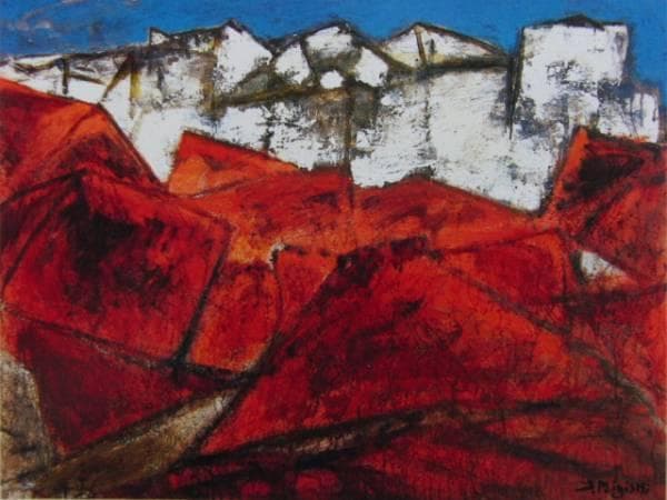 三岸節子、「グアディスの家」厳選、希少画集・額装画、人気作品、新品高級額 額装付