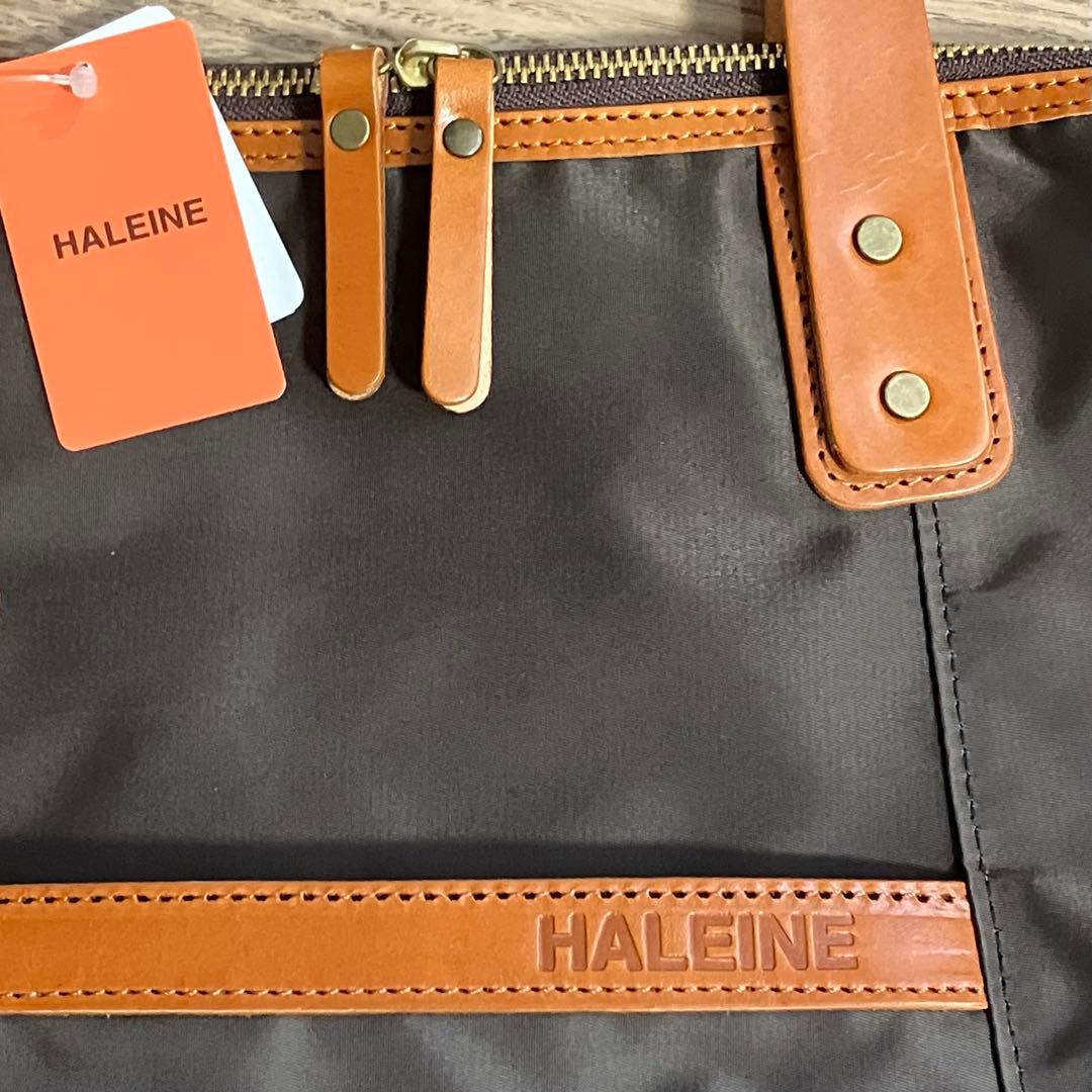 新品 HALEINE ボストンバッグ ナイロン レザー 軽量 旅行バッグ