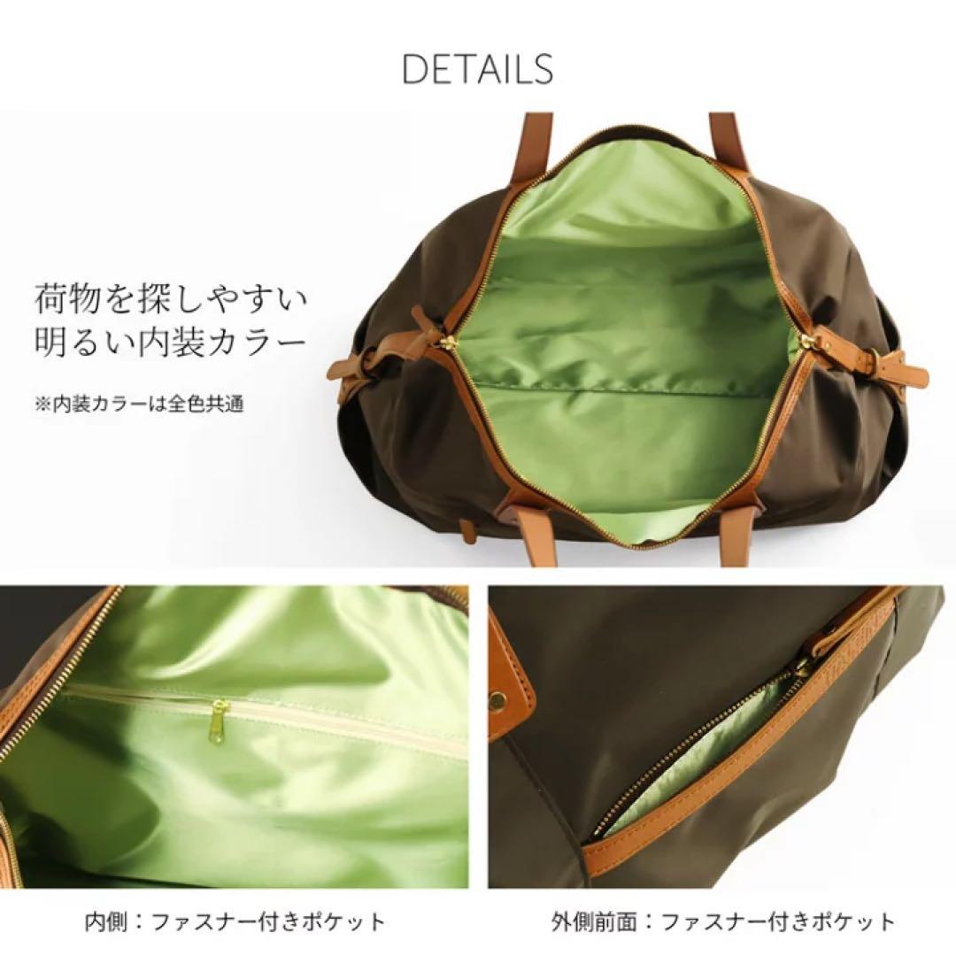 新品 HALEINE ボストンバッグ ナイロン レザー 軽量 旅行バッグ