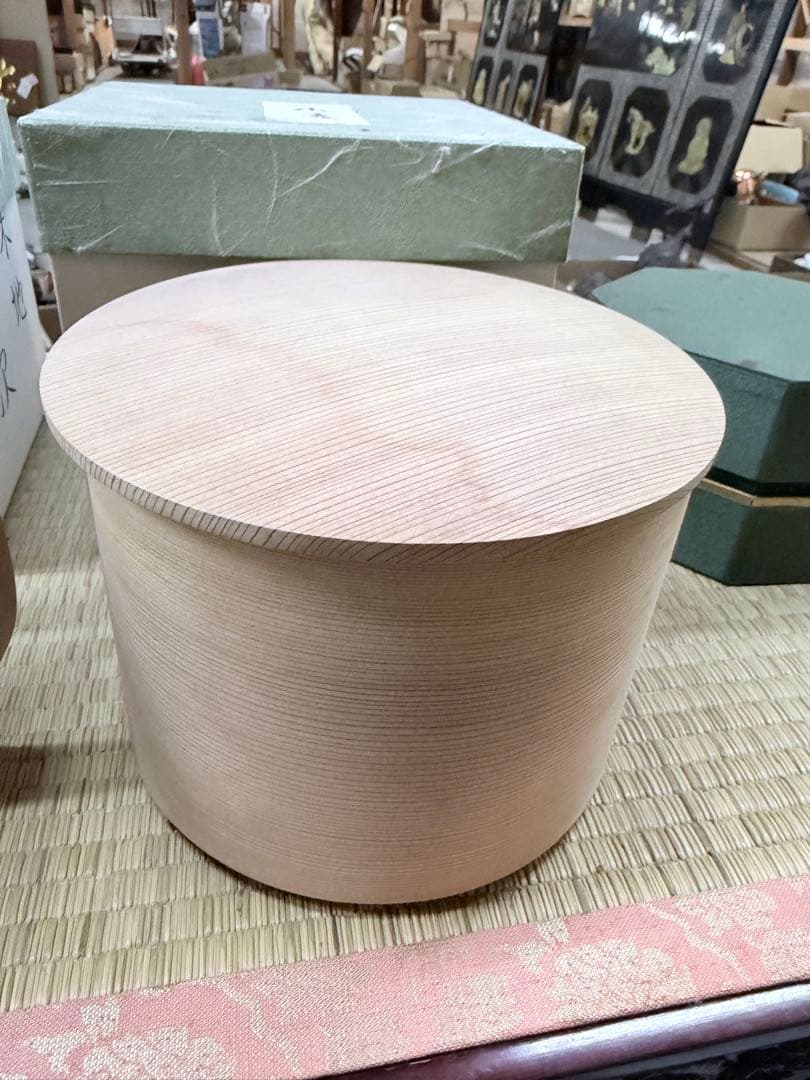 在銘　木地曲 片口水次 紙箱入り　片口水注 曲水次 木地曲げ　曲げ水指2点