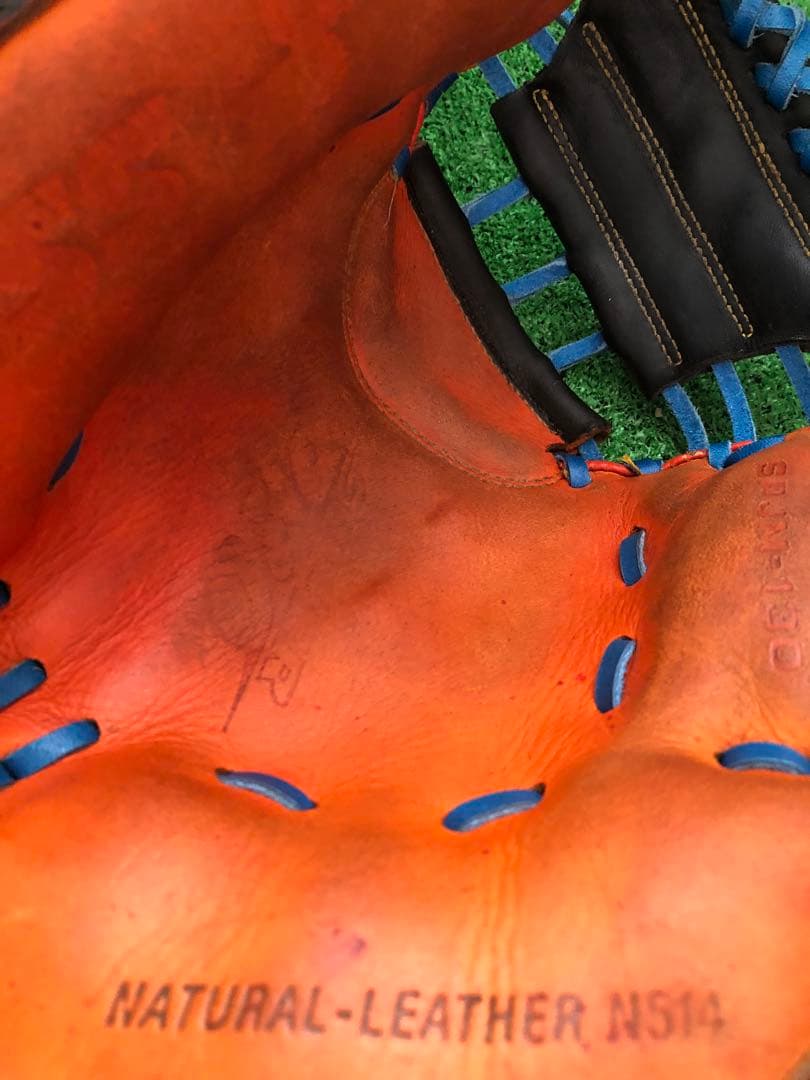 SSKスーパープロ軟式キャッチャーミット 黒/オレンジ/青