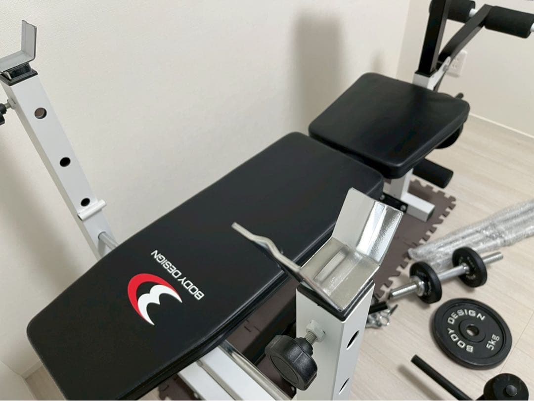 マルチプレスベンチ バーベル　セーフティバー　ウエイト BODY DESIGN