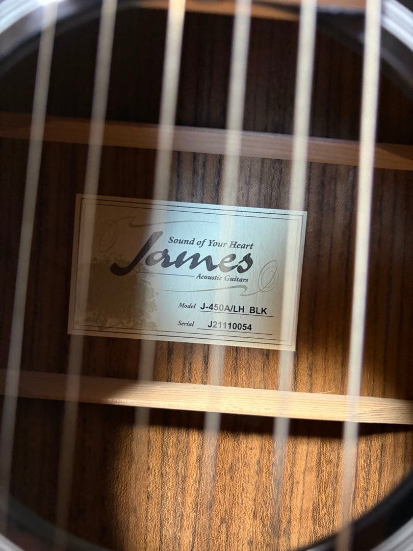 アコースティックギター　左利き用 James J-450ALH BLK