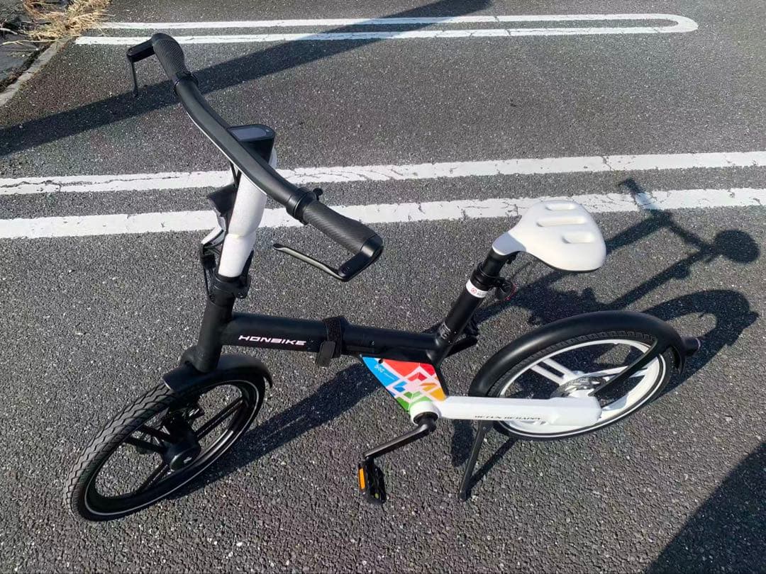 HONBIKE 電動アシスト自転車　折畳み式 黒白(オリジナル) 新品