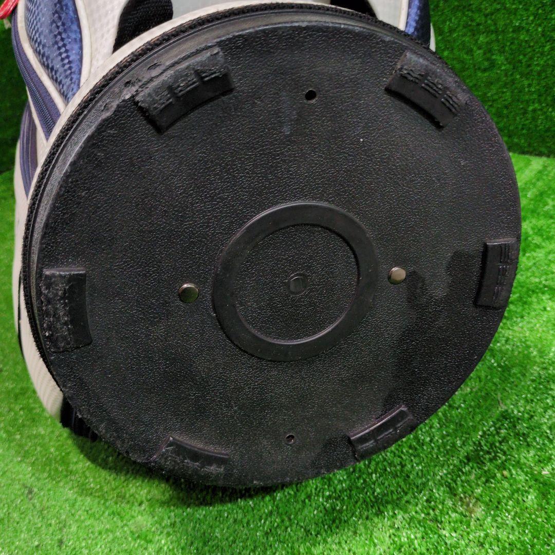 adidas ゴルフキャディバッグ オシャレなトリコロールカラー　フードカバー付