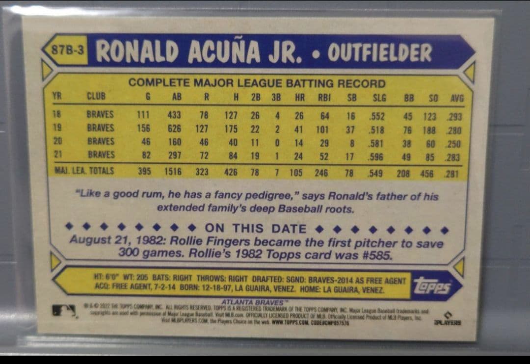 ♦まとめ買い値引きあり♦ブレーブス　アクーニャJr②　人気★桜パラレルカード