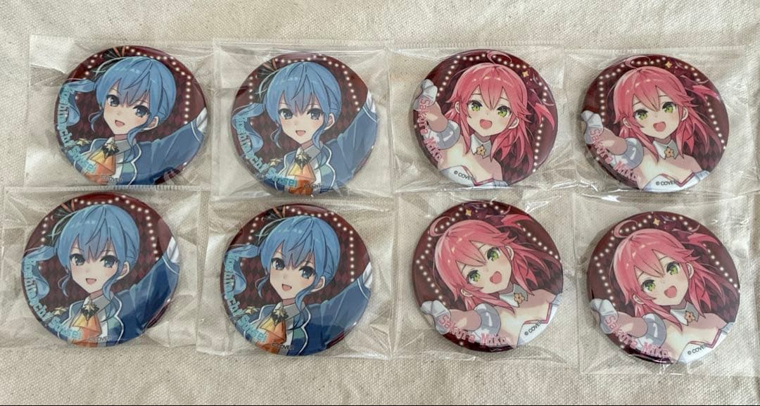 ホロライブ 0期生7周年記念 缶バッジ さくらみこ　星街すいせい