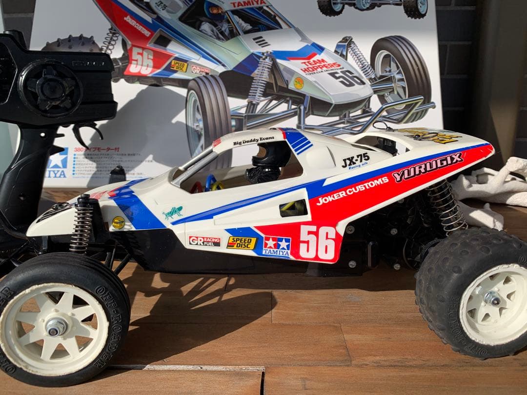 最安、動作問題なし、メカ付、プロポ付、タミヤの名作復刻ラジコン、グラスホッパー2
