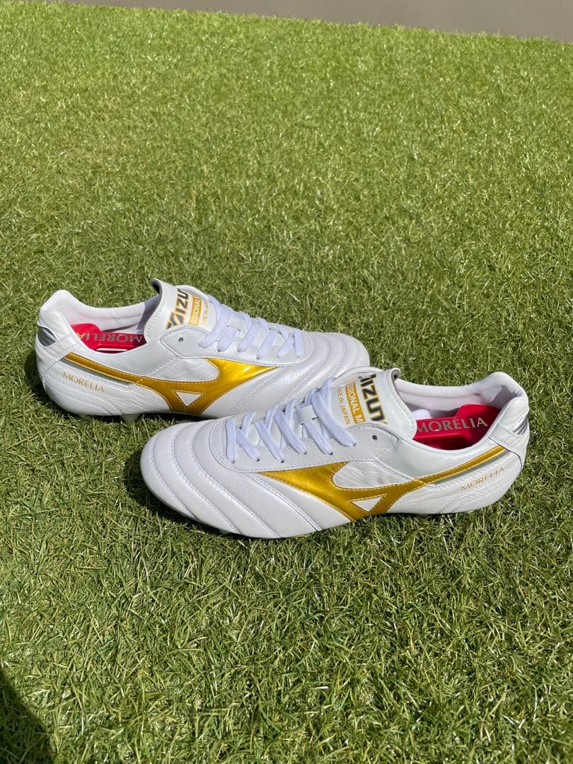 【新品・未使用】MIZUNO モレリア2japan ホワイト/ゴールド①