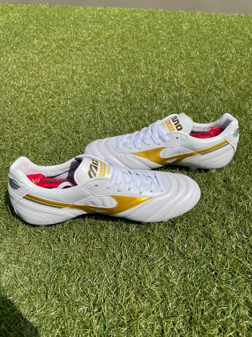 【新品・未使用】MIZUNO モレリア2japan ホワイト/ゴールド①