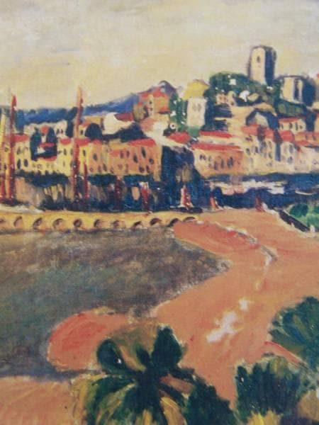 梅原龍三郎、カンヌ、希少画集画、新品額装付、状態良好