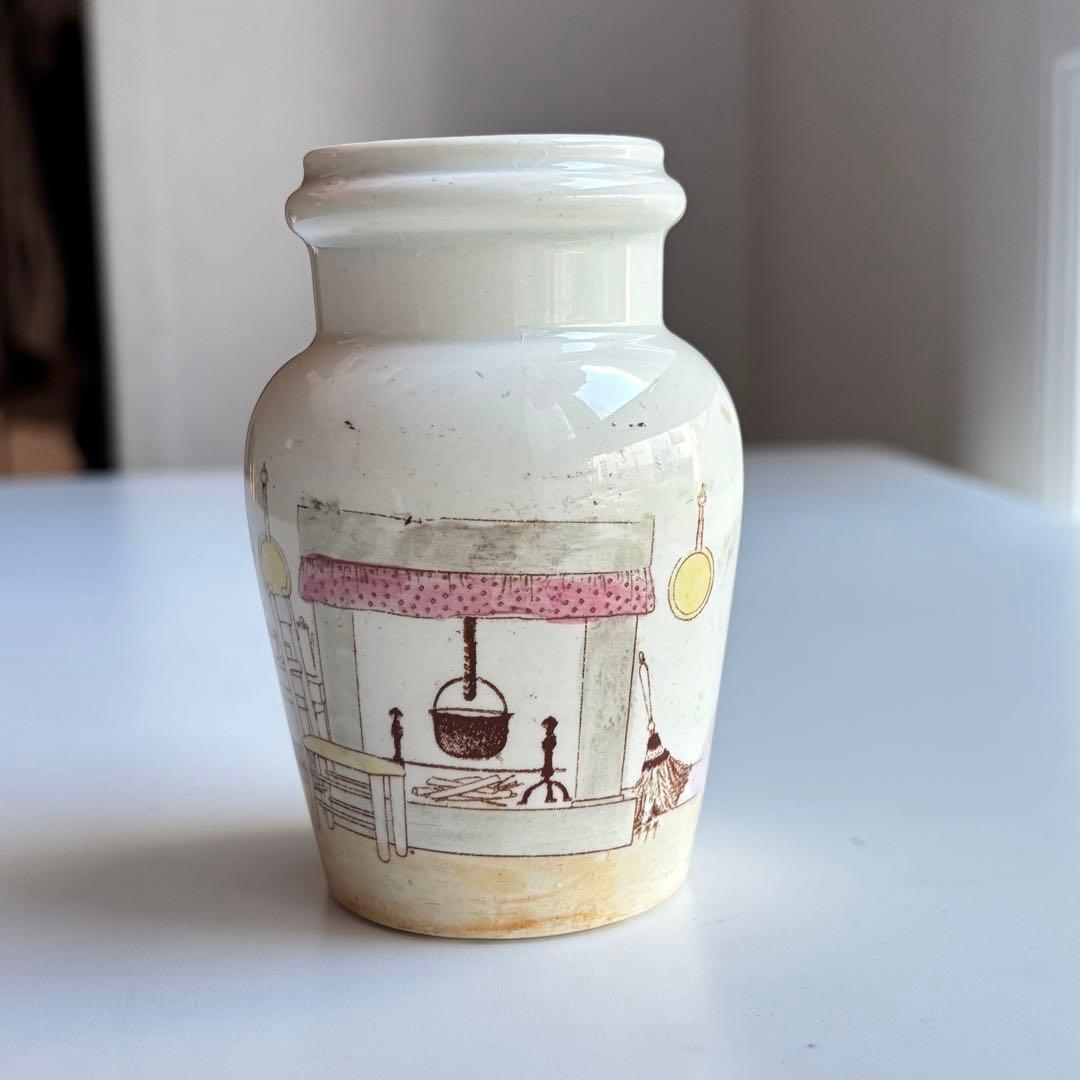 【希少】フランスアンティーク リュネヴィル マスタードポット ミッシェルおばさん