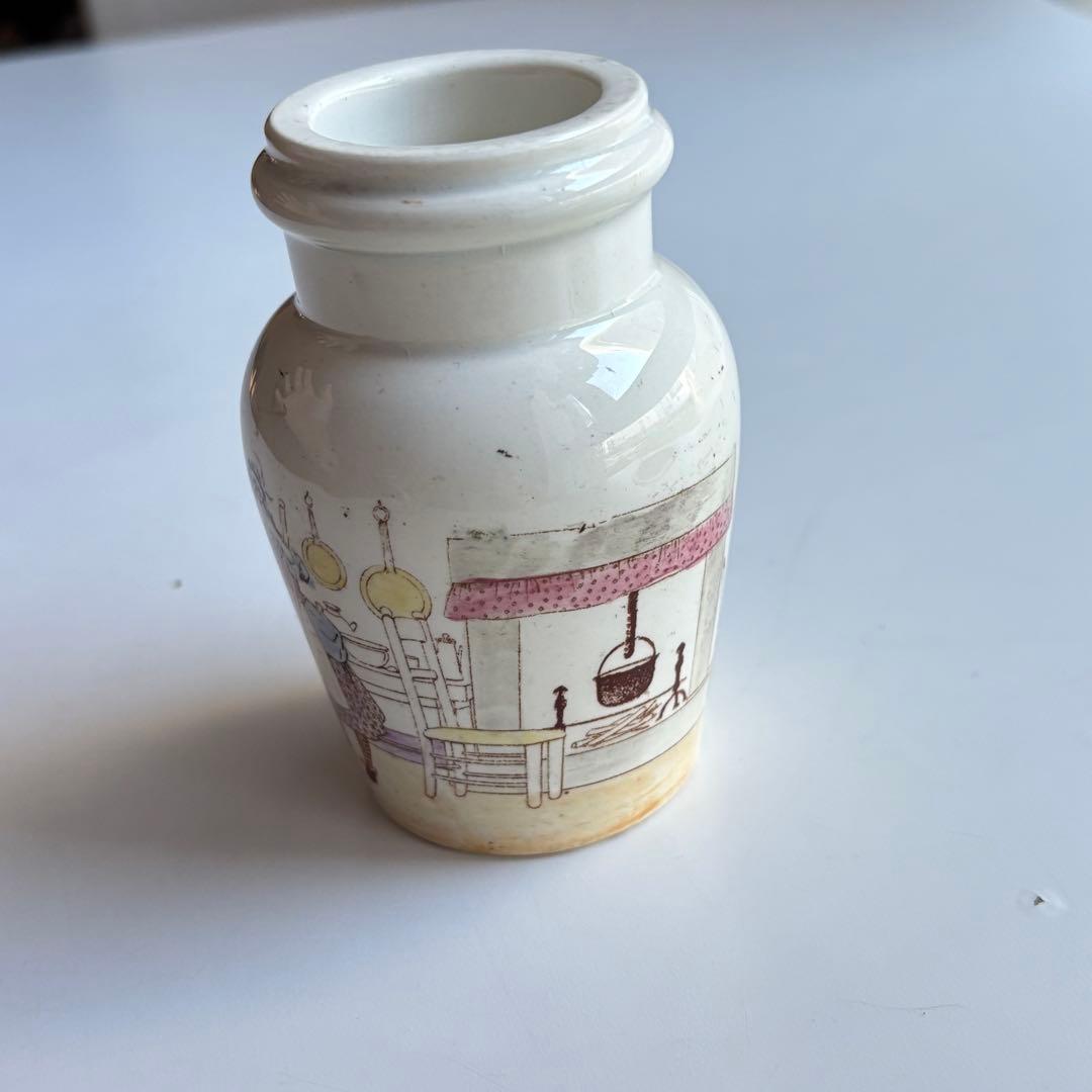 【希少】フランスアンティーク リュネヴィル マスタードポット ミッシェルおばさん