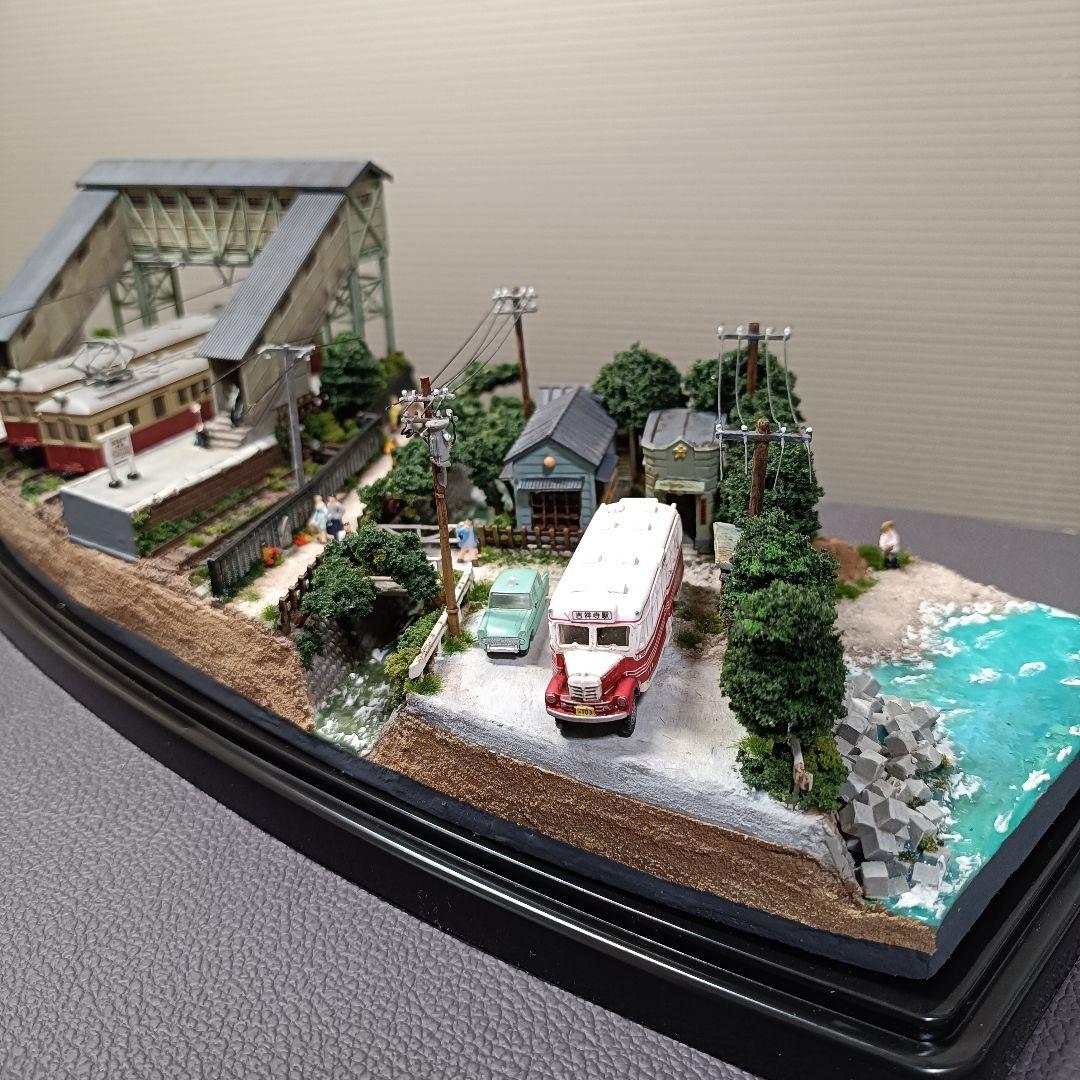 No.55鉄道Nゲージジオラマ車両、バス、車付き
