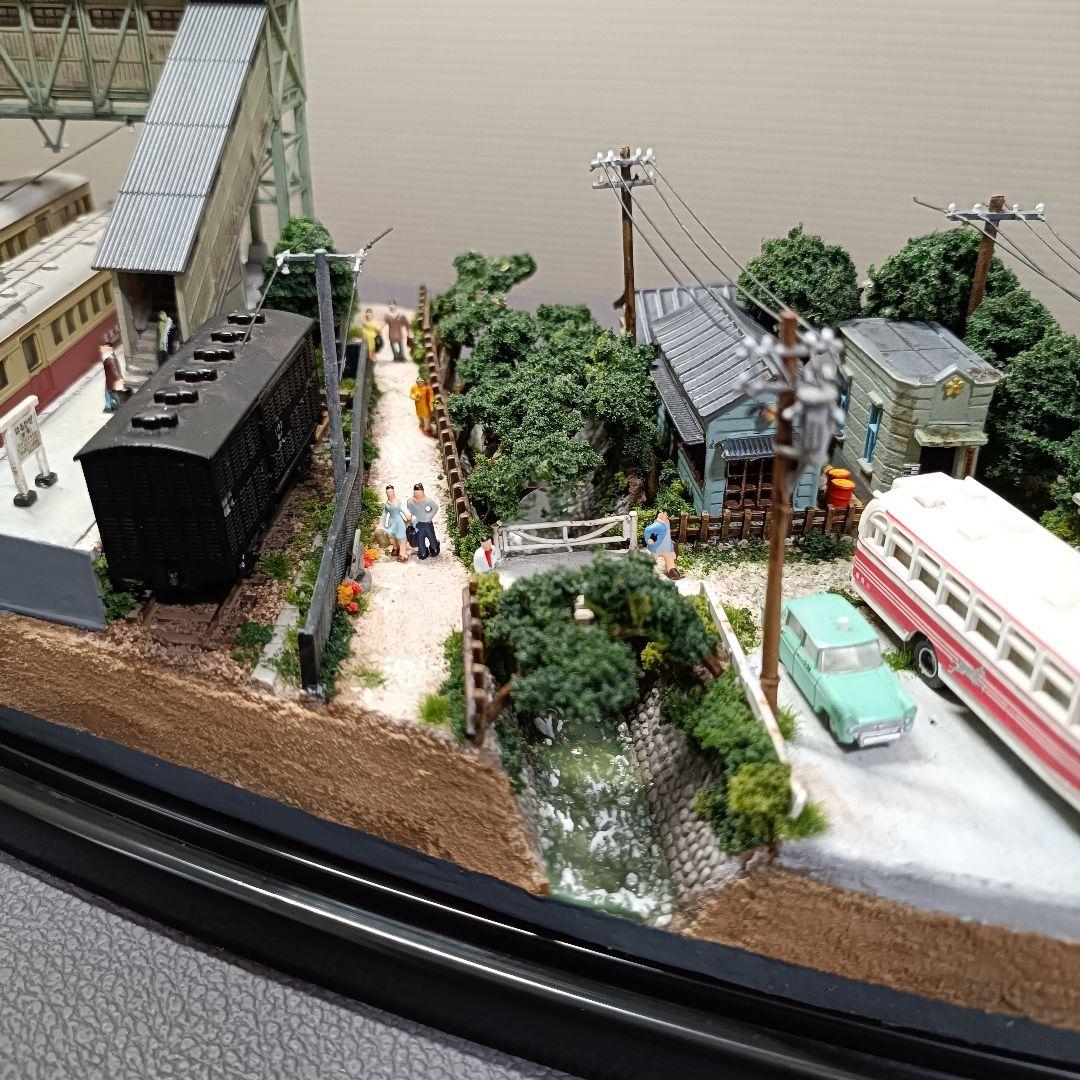 No.55鉄道Nゲージジオラマ車両、バス、車付き