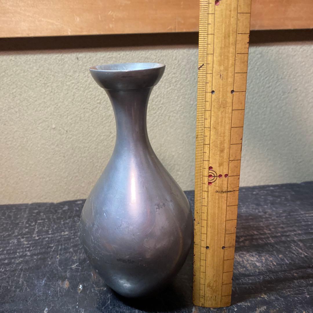 錫徳利D 京錫源製　8cm16.5cm 380g