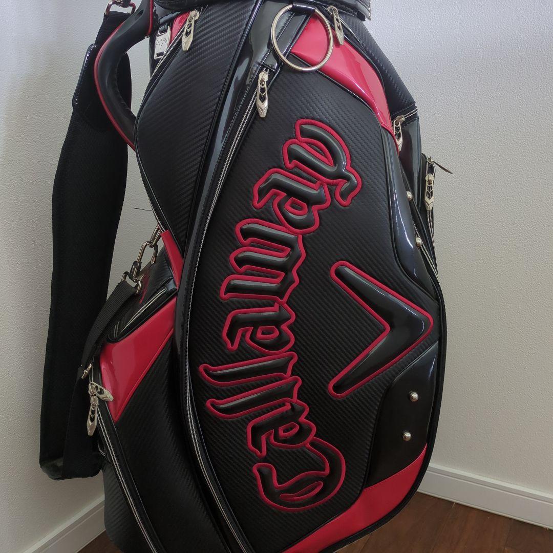 未使用　キャロウェイ　ゴルフバッグ　キャディバッグ　メンズ　ブラックレッド赤黒