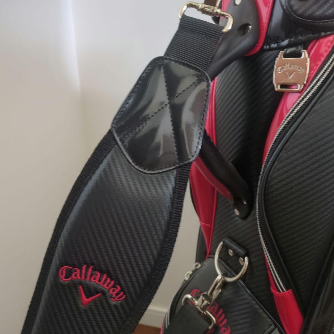 未使用　キャロウェイ　ゴルフバッグ　キャディバッグ　メンズ　ブラックレッド赤黒