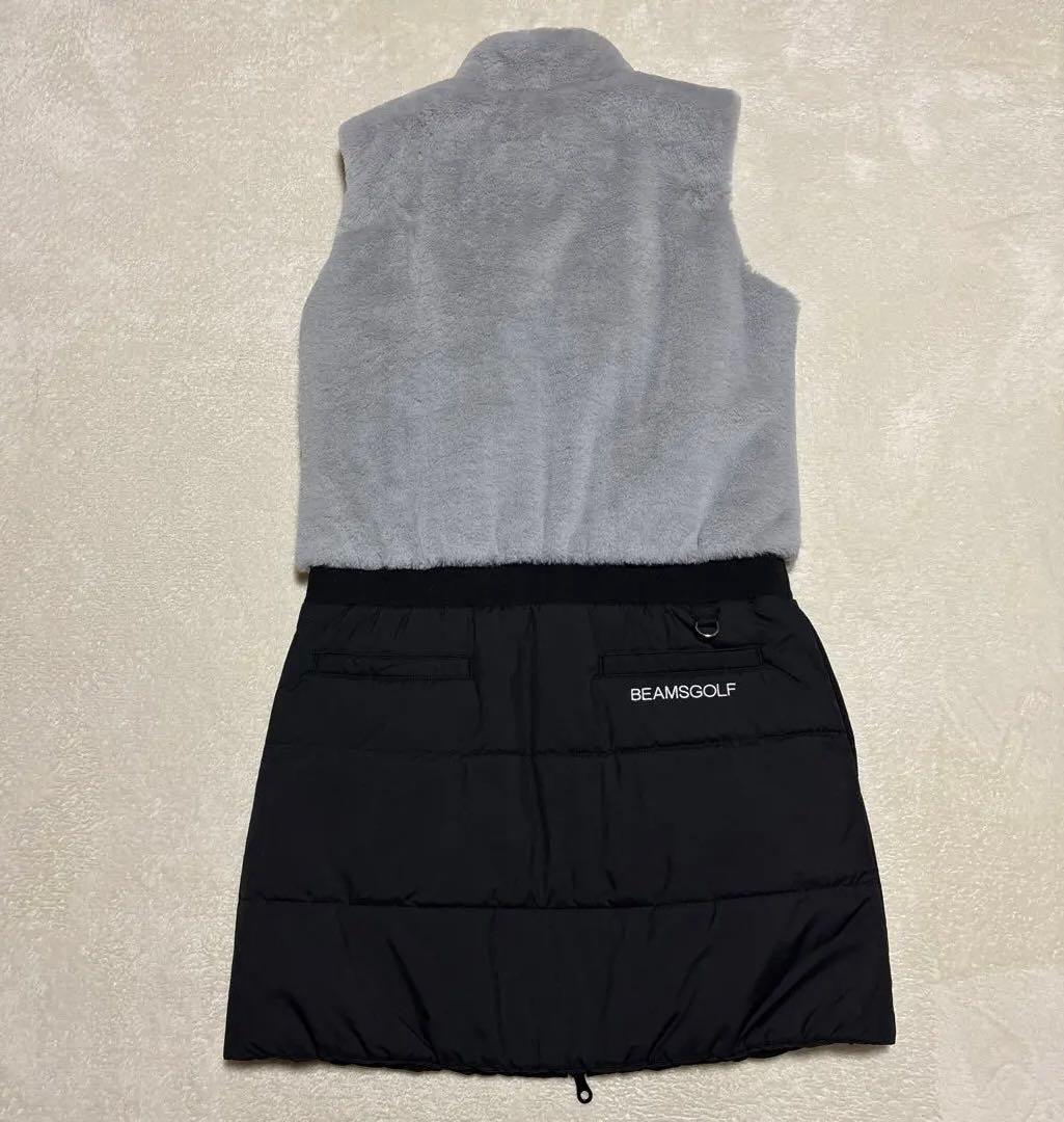 美品☆ビームスゴルフ中綿ブルゾンレディースワンピース