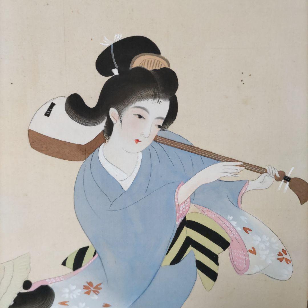 花見踊りの図掛軸　Y191