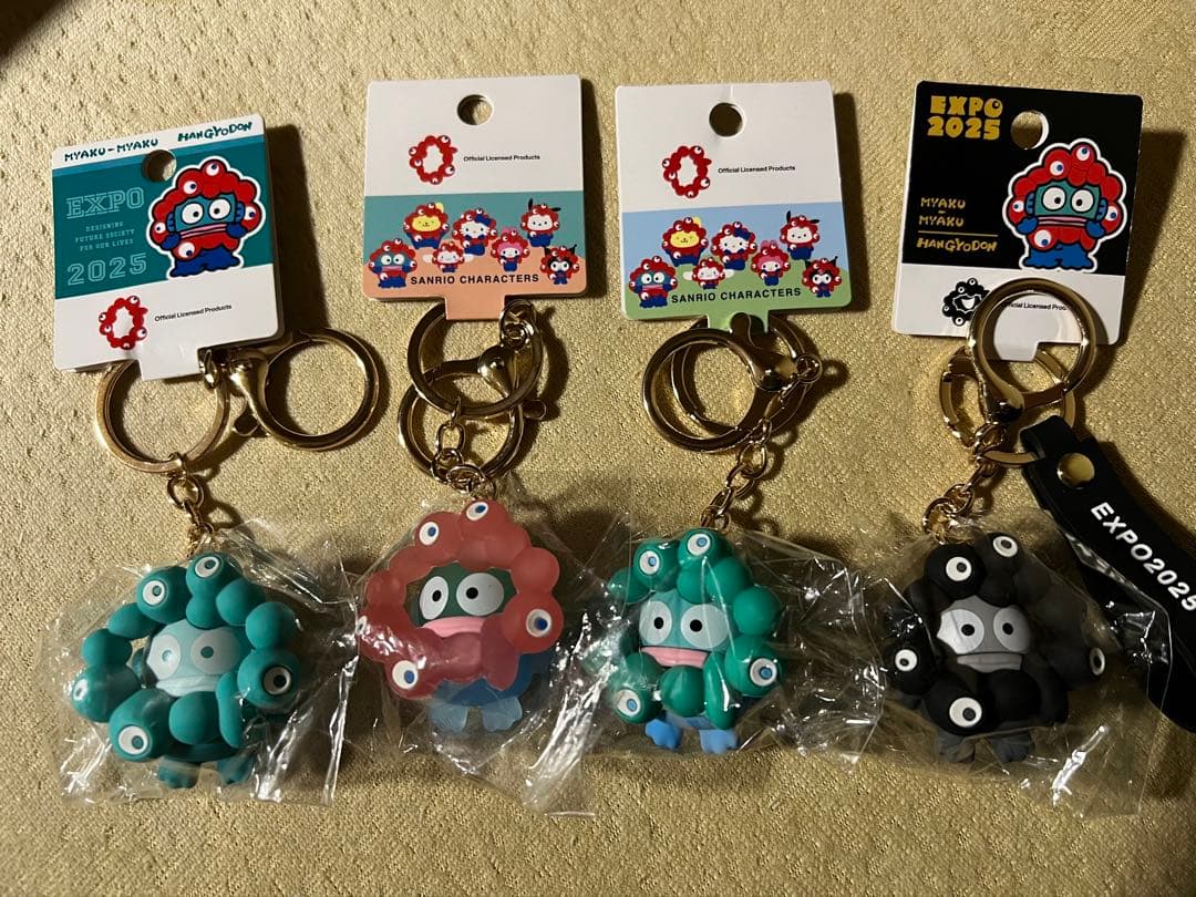 大阪万博 ミャクミャク ハンギョドン 立体マスコットキーホルダー 4種セット