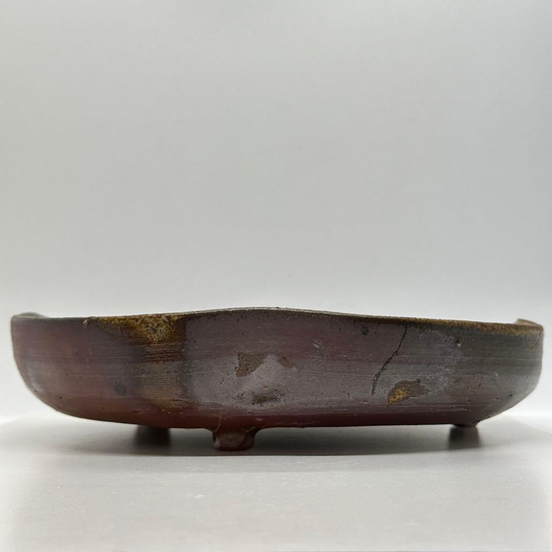 松井與之 備前 牡丹餅 緋襷 菓子器 鉢 共箱