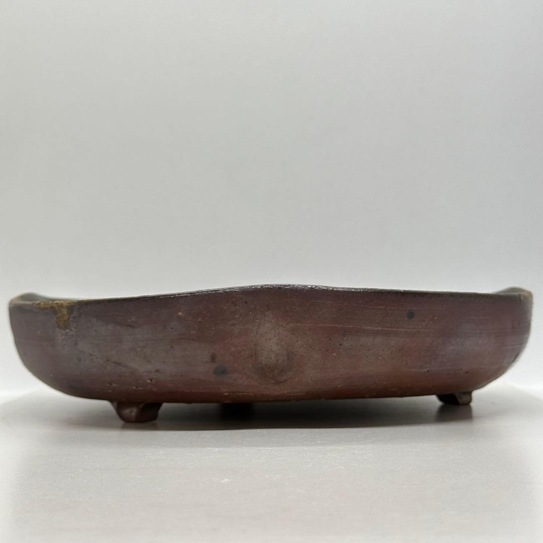 松井與之 備前 牡丹餅 緋襷 菓子器 鉢 共箱