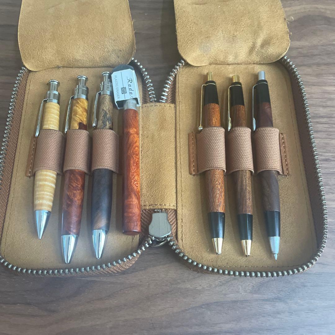 野原工芸❎3、工房楔❎3、花梨の芯ケース